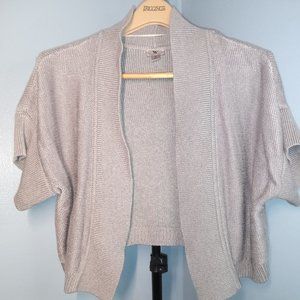 SIZE XL WORTHINGTON LIGHT GREY SHORT SLEEVE SWEATER